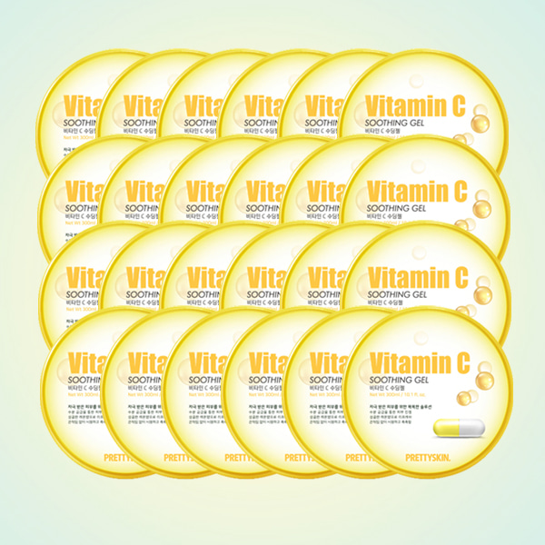 [홈쇼핑구성] 프리티스킨 여름 비타민C 답례품 야외활동 수딩 수분 젤 크림 300mlx24개 단체선물