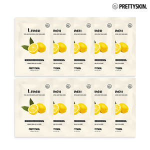 프리티스킨 토탈솔루션 에센셜 마스크 맑은피부 레몬 10매